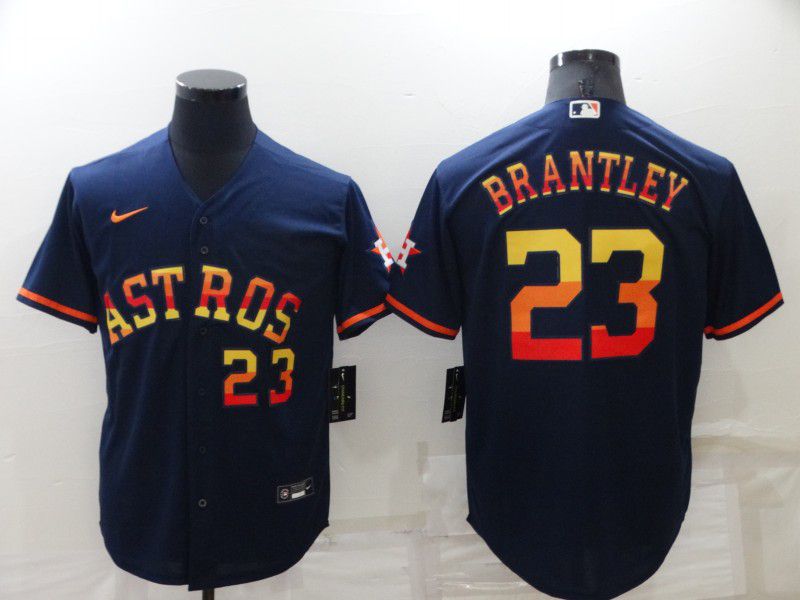 Men Houston Astros #23 Brantley Blue Rainbow Edition Game Nike 2022 MLB Jerseys->houston astros->MLB Jersey
